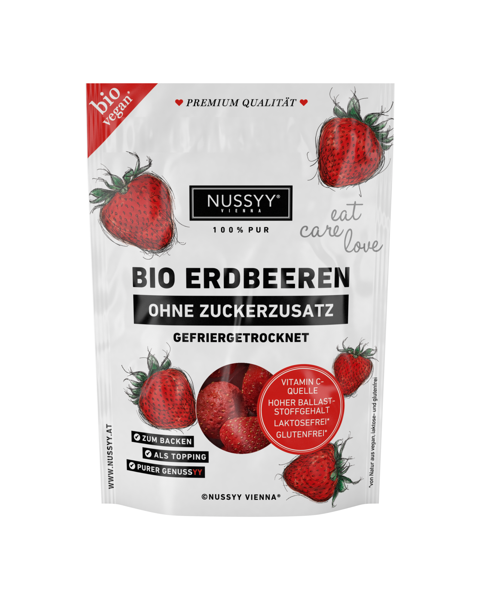Bio Erdbeeren gefriergetrocknet entdecken Bio Erdbeeren gefriergetrocknet entdecken