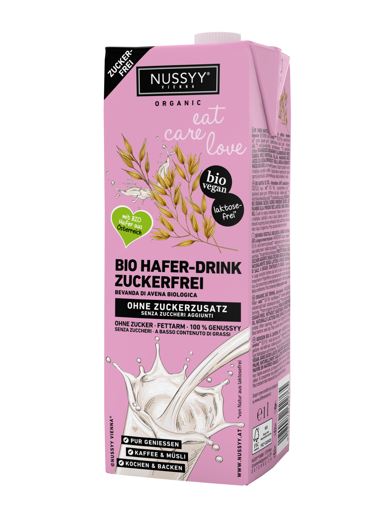 BIO HAFER-DRINK ZUCKERFREI - NUSSYY®